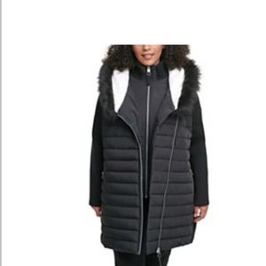 Calvin Klein Puff Jacket W/Removable Fur hood